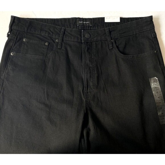 Free Assembly Jeans Women's Plus Size 18 Black The Full Wide Straight NWT - Picture 2 of 16